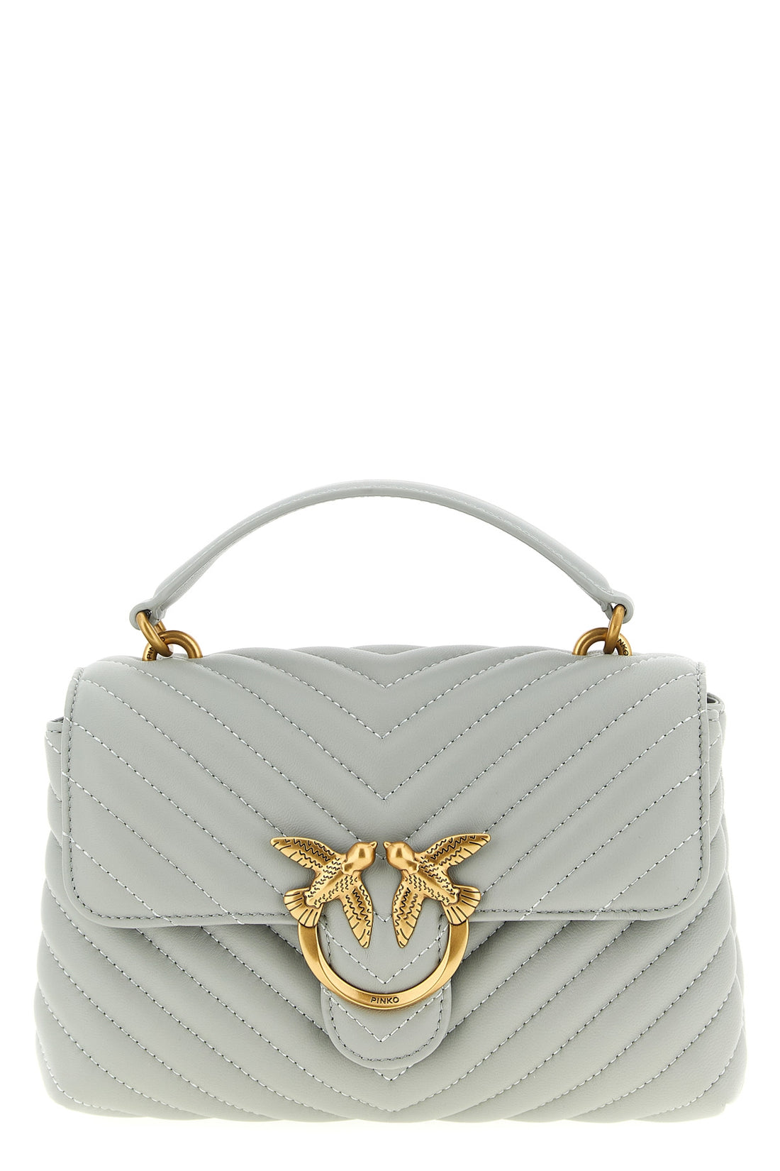 PINKO OS mini lady love puff quilted nappa leather handbag