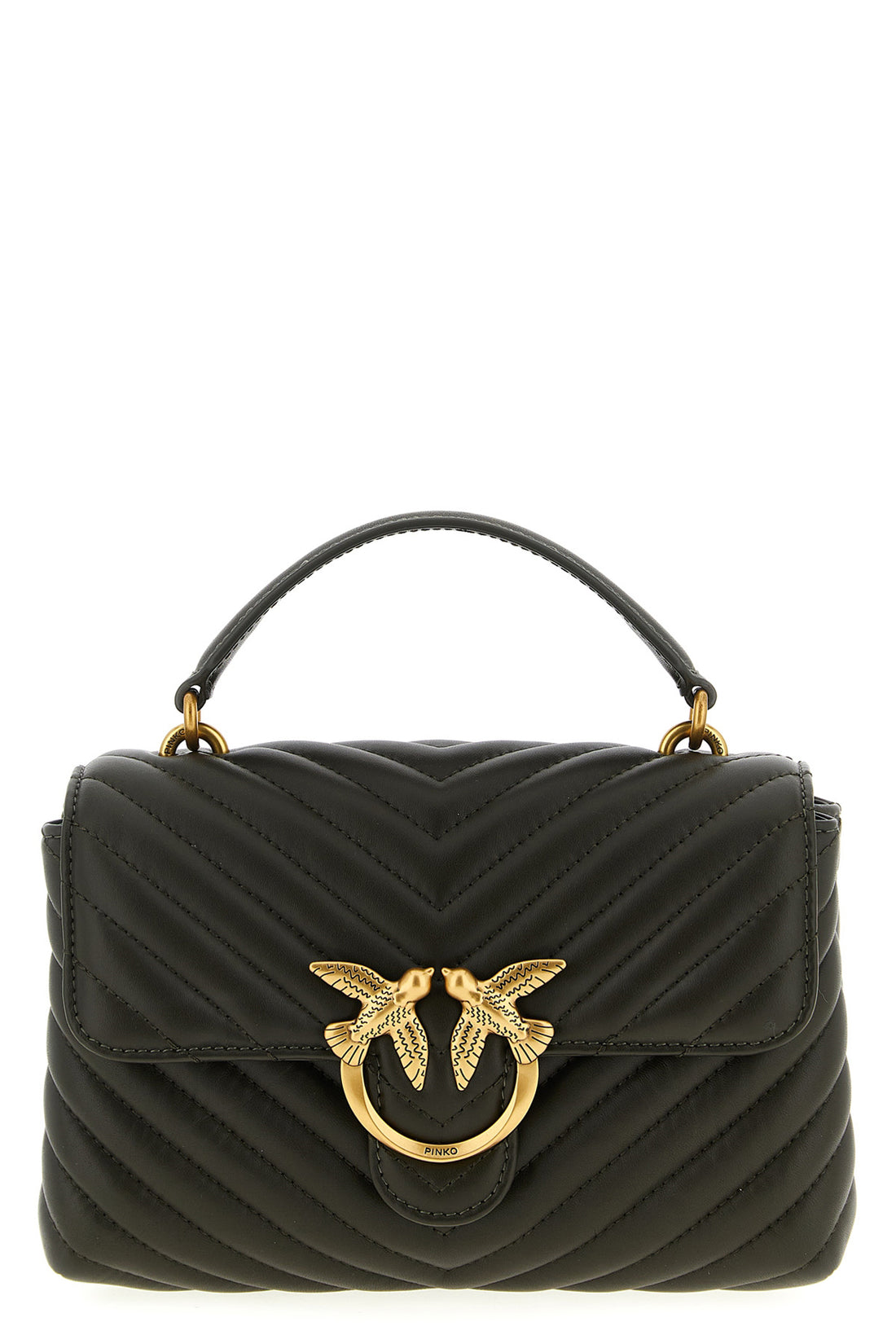 PINKO OS mini lady love puff quilted nappa leather handbag