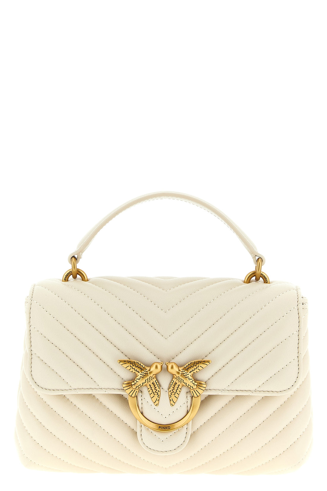 PINKO OS mini lady love puff quilted nappa leather handbag
