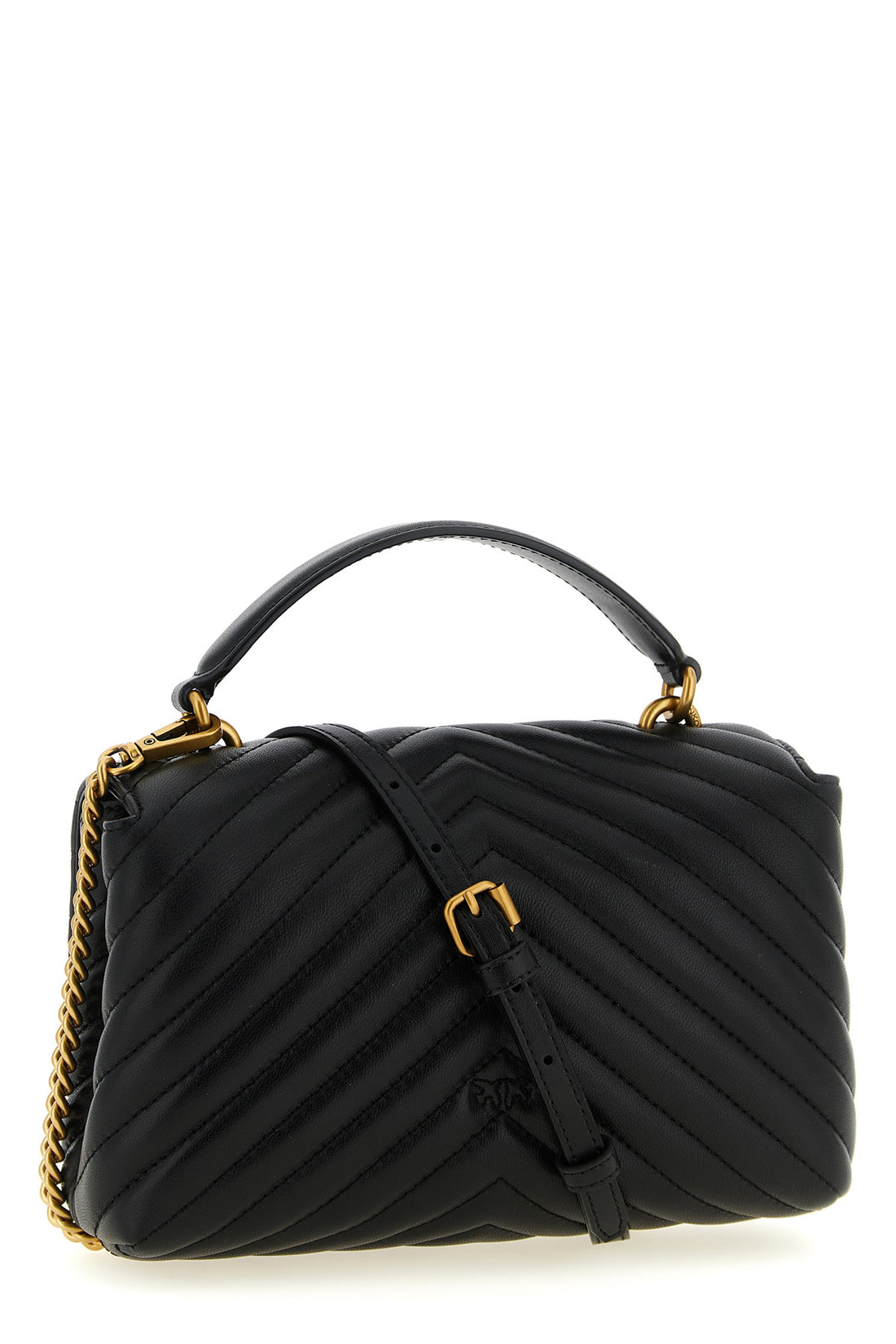 PINKO OS mini lady love puff handbag in quilted nappa leather