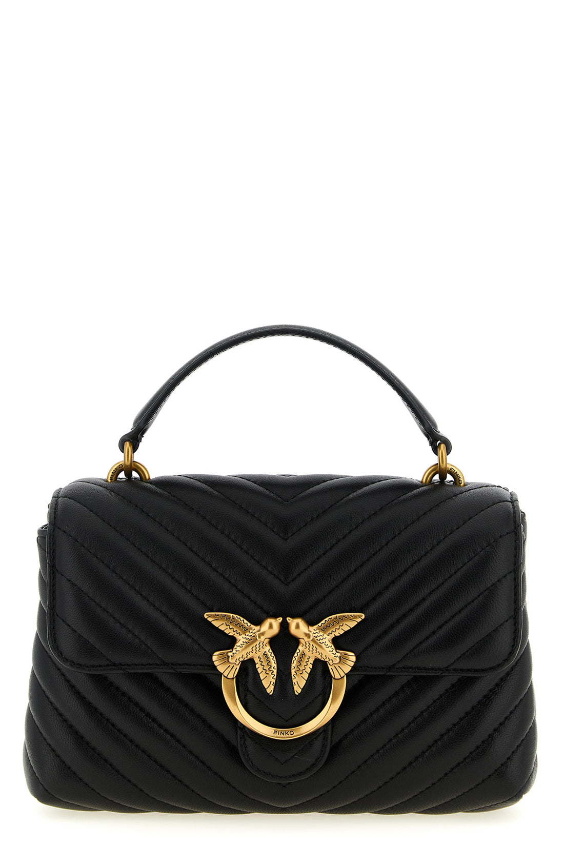 PINKO OS mini lady love puff handbag in quilted nappa leather