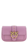 pocket love one silk leather crossbody bag