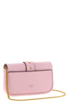 pocket love one silk leather crossbody bag