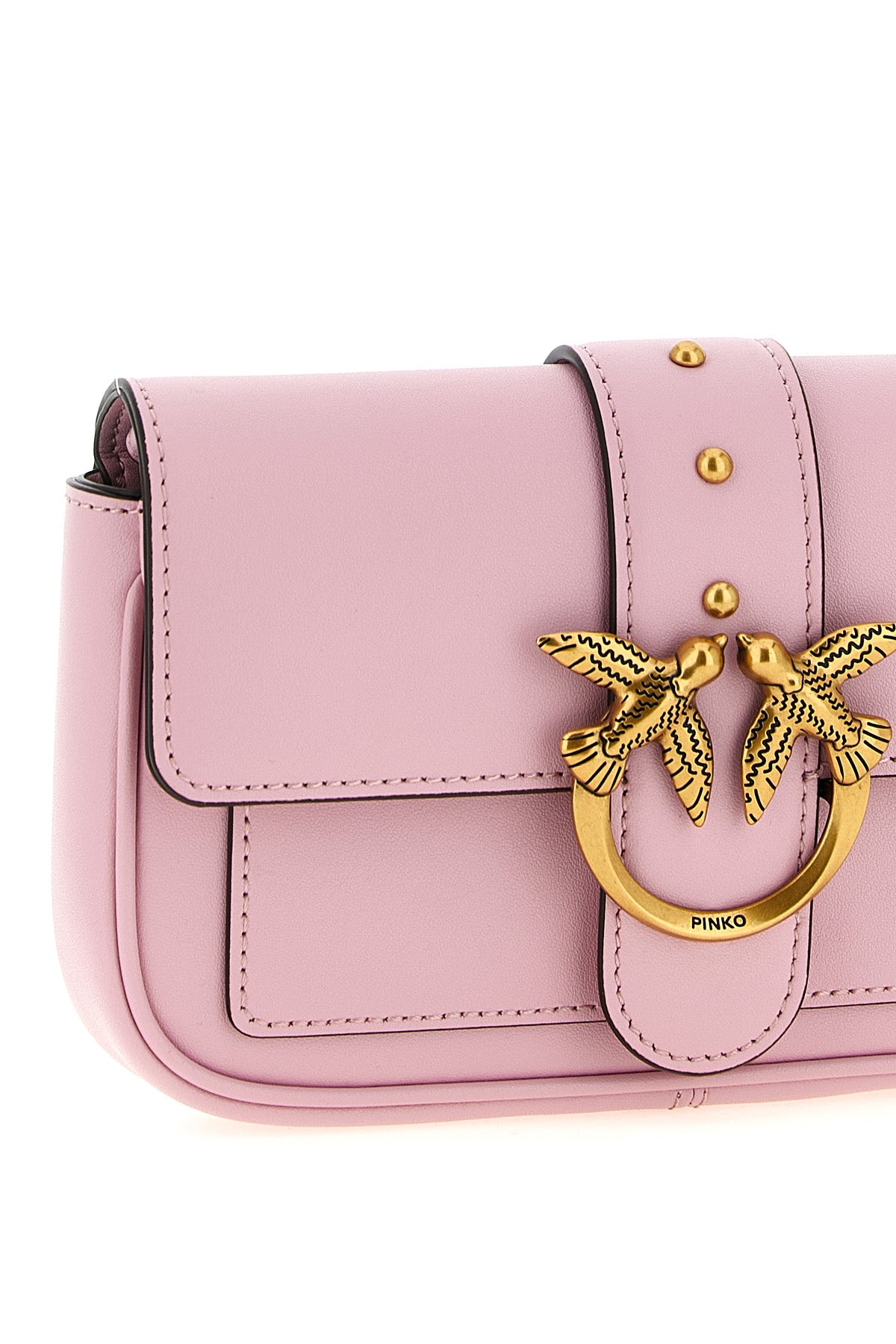 pocket love one silk leather crossbody bag