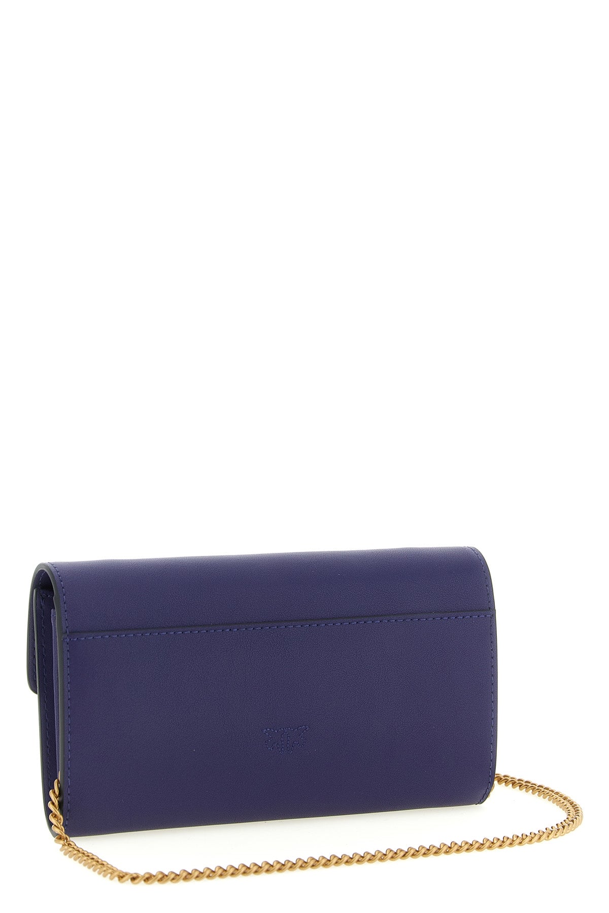 love simply silk leather wallet on chain