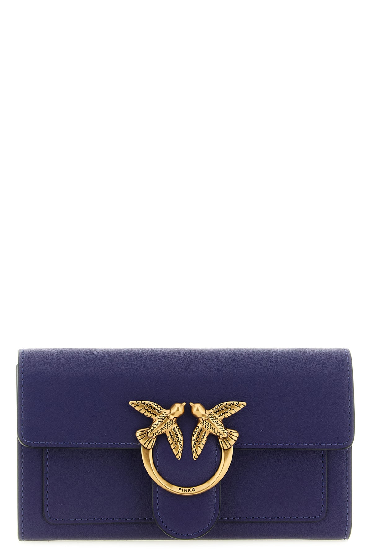 love simply silk leather wallet on chain