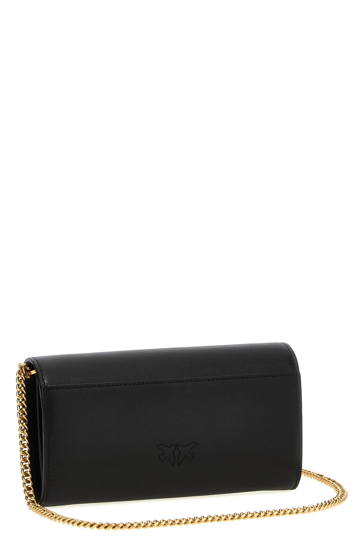 love simply wallet on chain in silk-touch leather