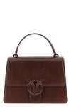 love one classic light vintage shiny leather handbag