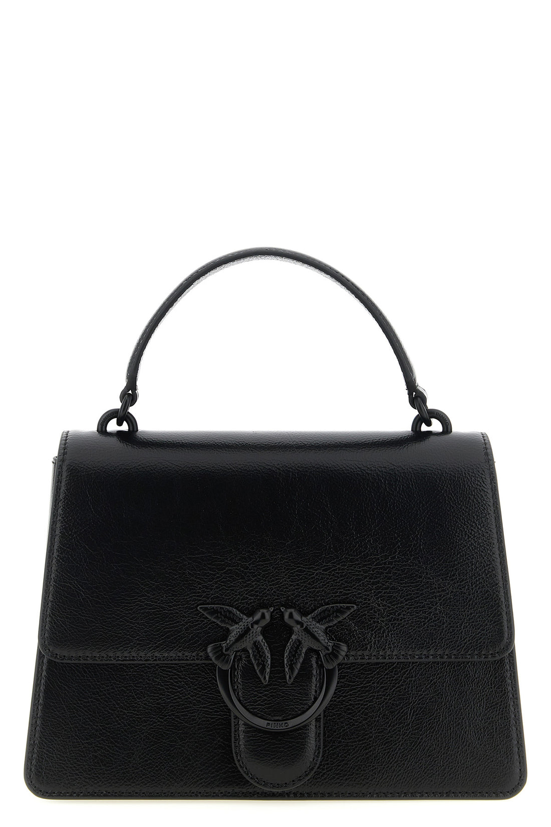 PINKO OS love one classic light vintage shiny leather handbag