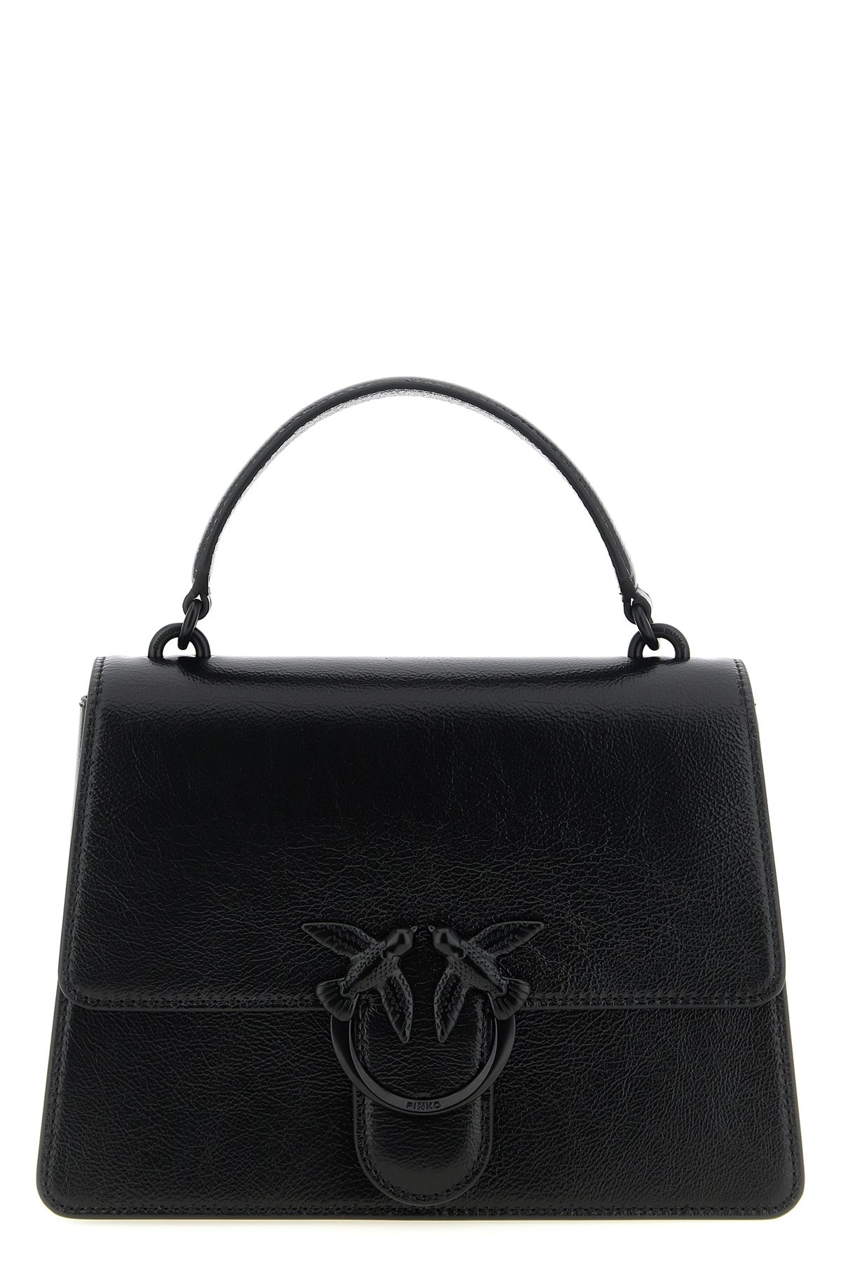 love one classic light vintage shiny leather handbag