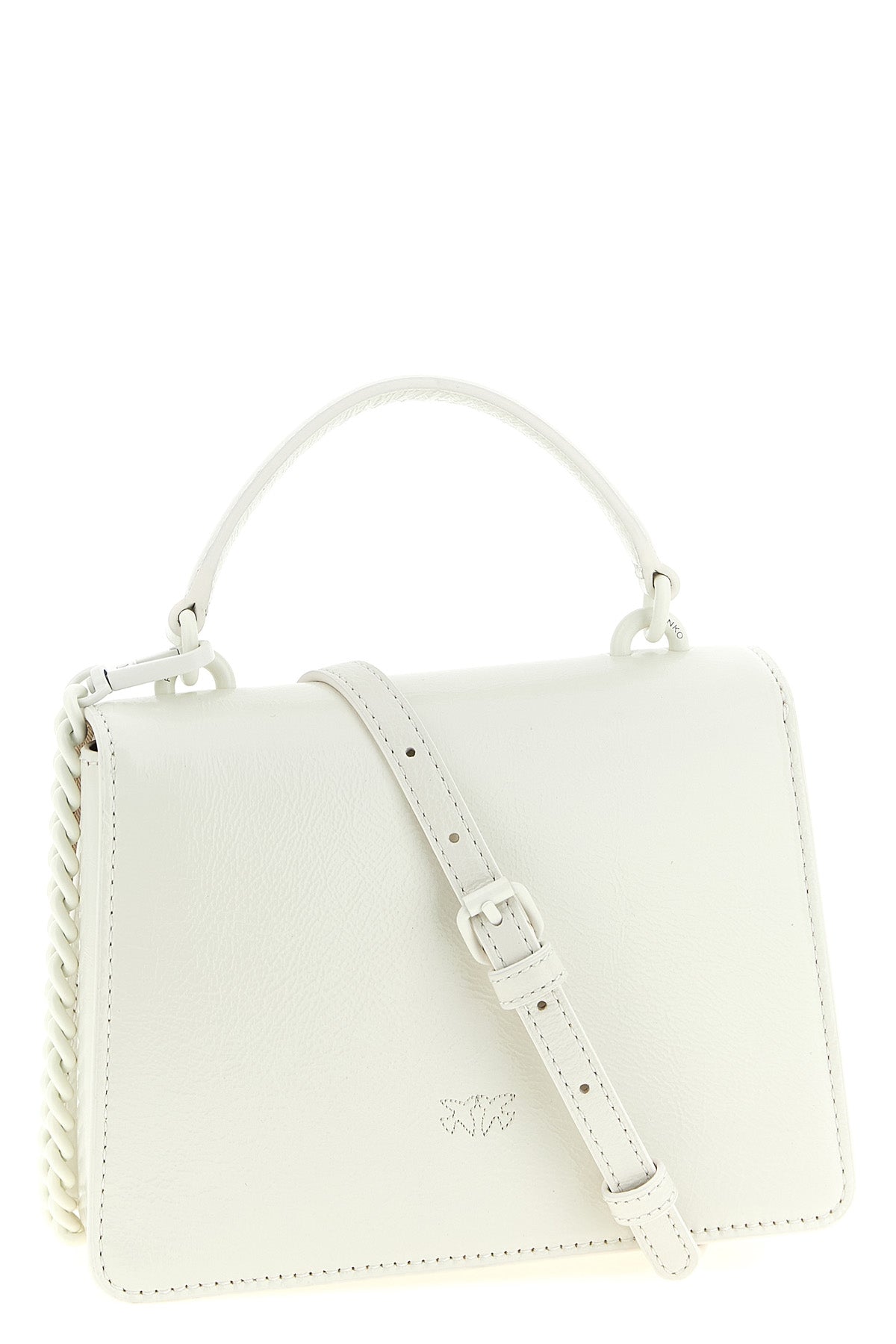 mini love one light vintage shiny leather handbag
