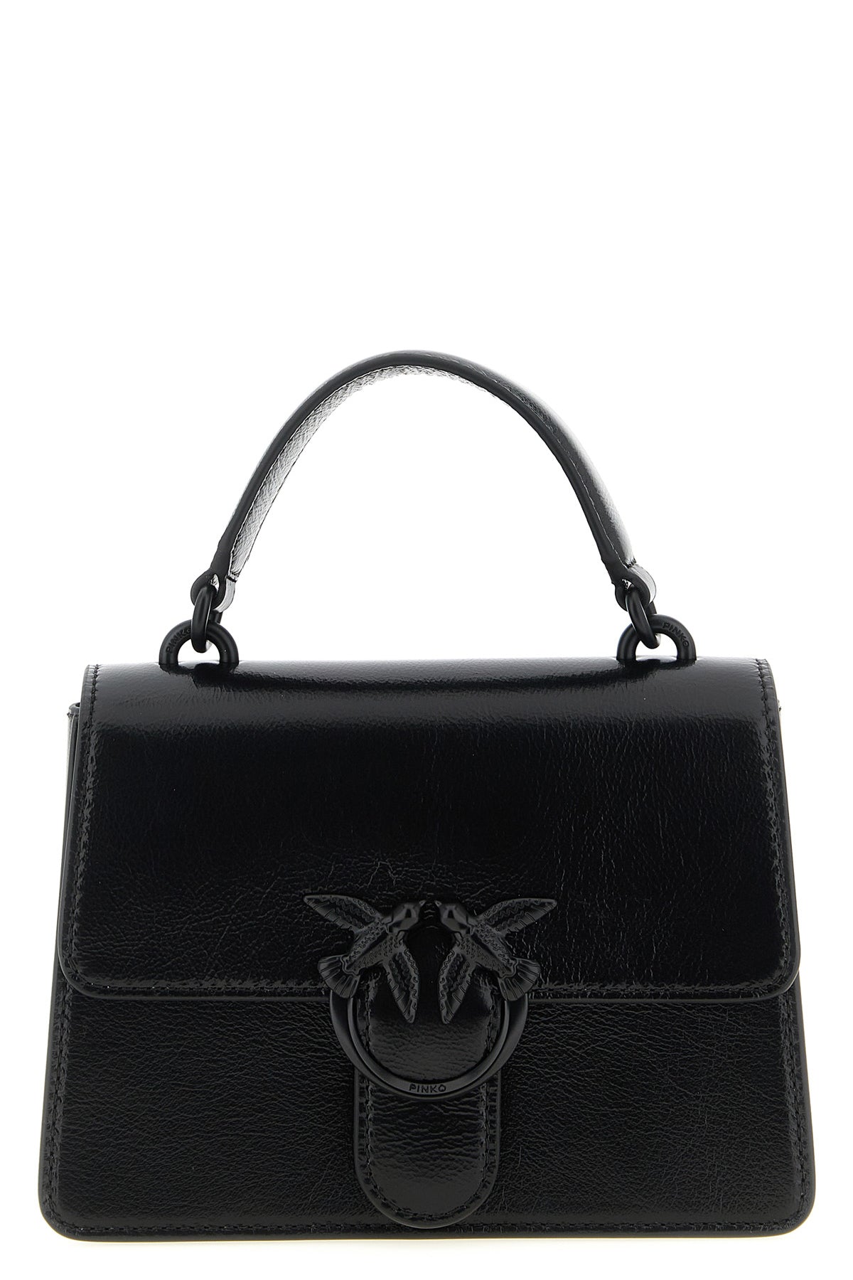 mini love one light vintage shiny leather handbag