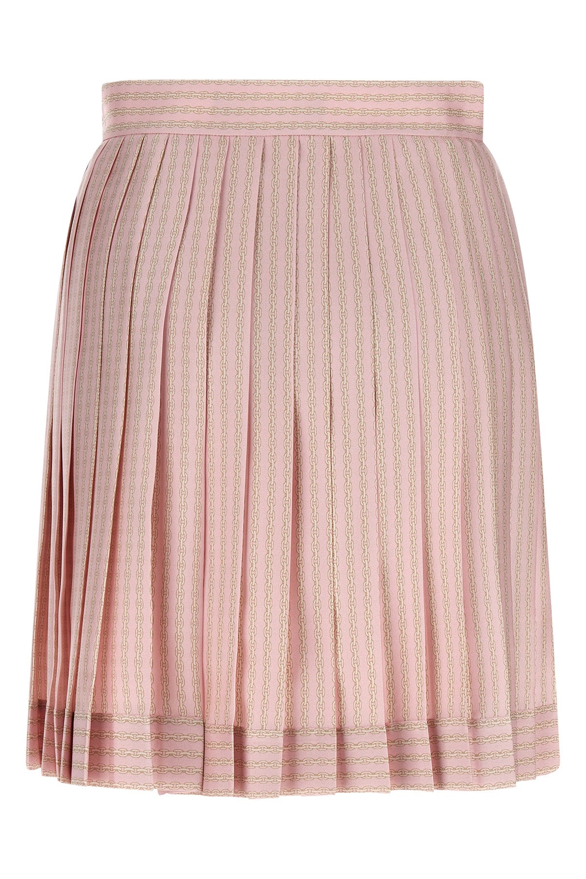 versace treasure foulard print silk twill mini skirt