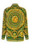 all-over barocco print silk twill shirt