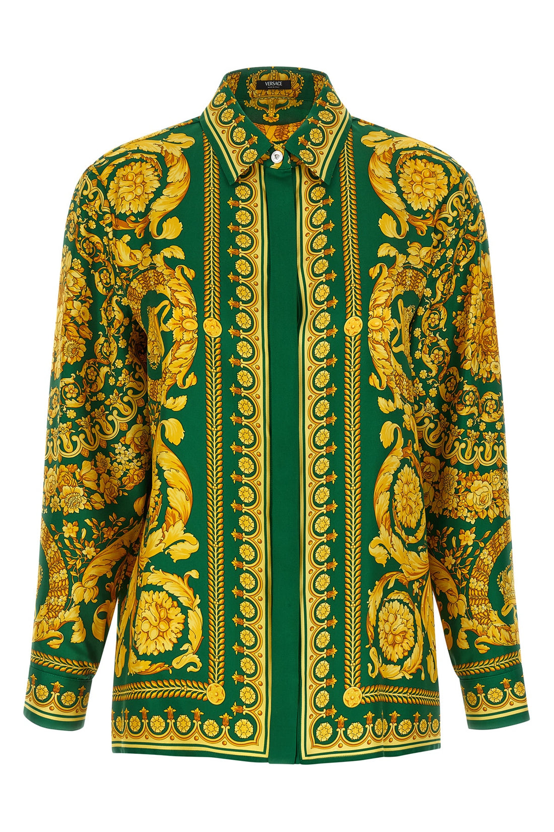 VERSACE 40 all-over barocco print silk twill shirt