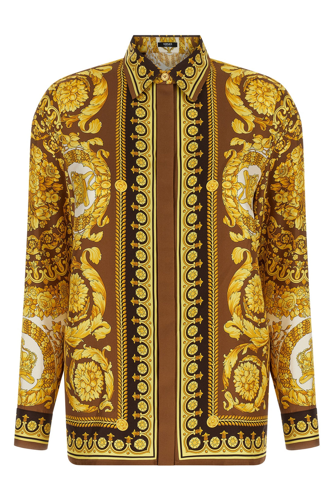 VERSACE 40 all-over barocco print silk twill shirt