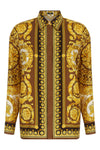 all-over barocco print silk twill shirt