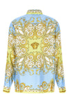 all-over barocco print silk twill shirt