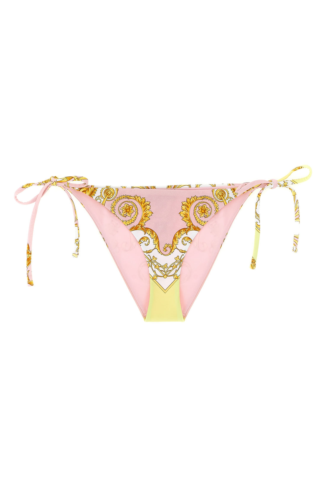 VERSACE 2 all-over spring barocco print lycra bikini bottoms