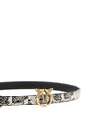 the pinko belt in pure calf leather is distinguished by a sophisticated finish
