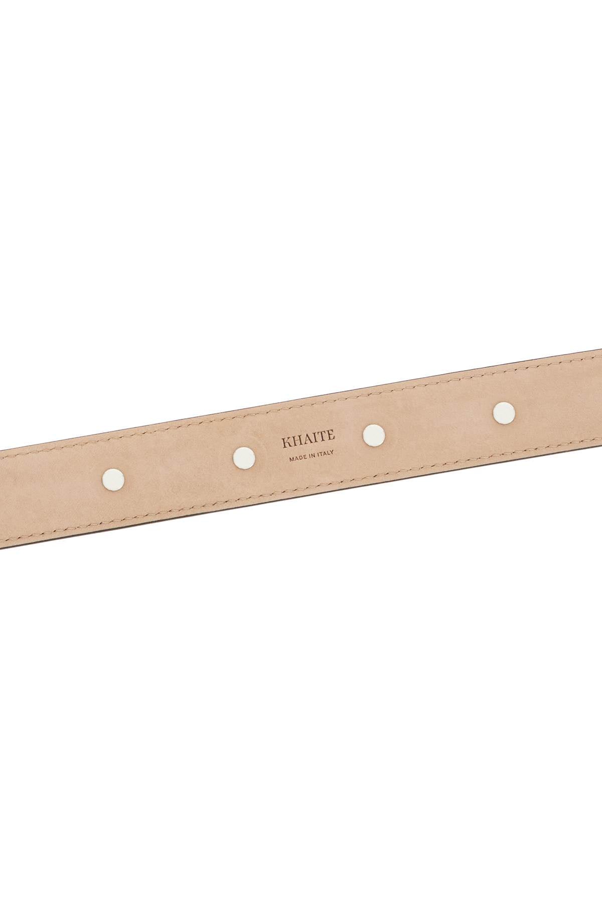 coffee calfskin belt with studs 30mm