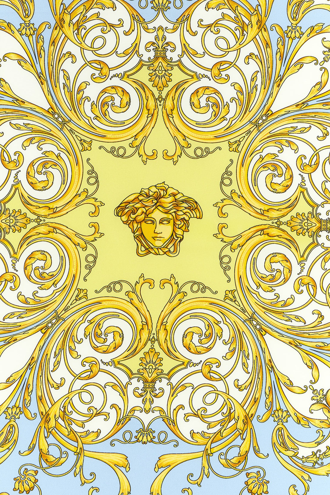 VERSACE OS all over barocco print silk twill scarf