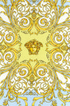 all over barocco print silk twill scarf
