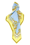 all over barocco print silk twill scarf