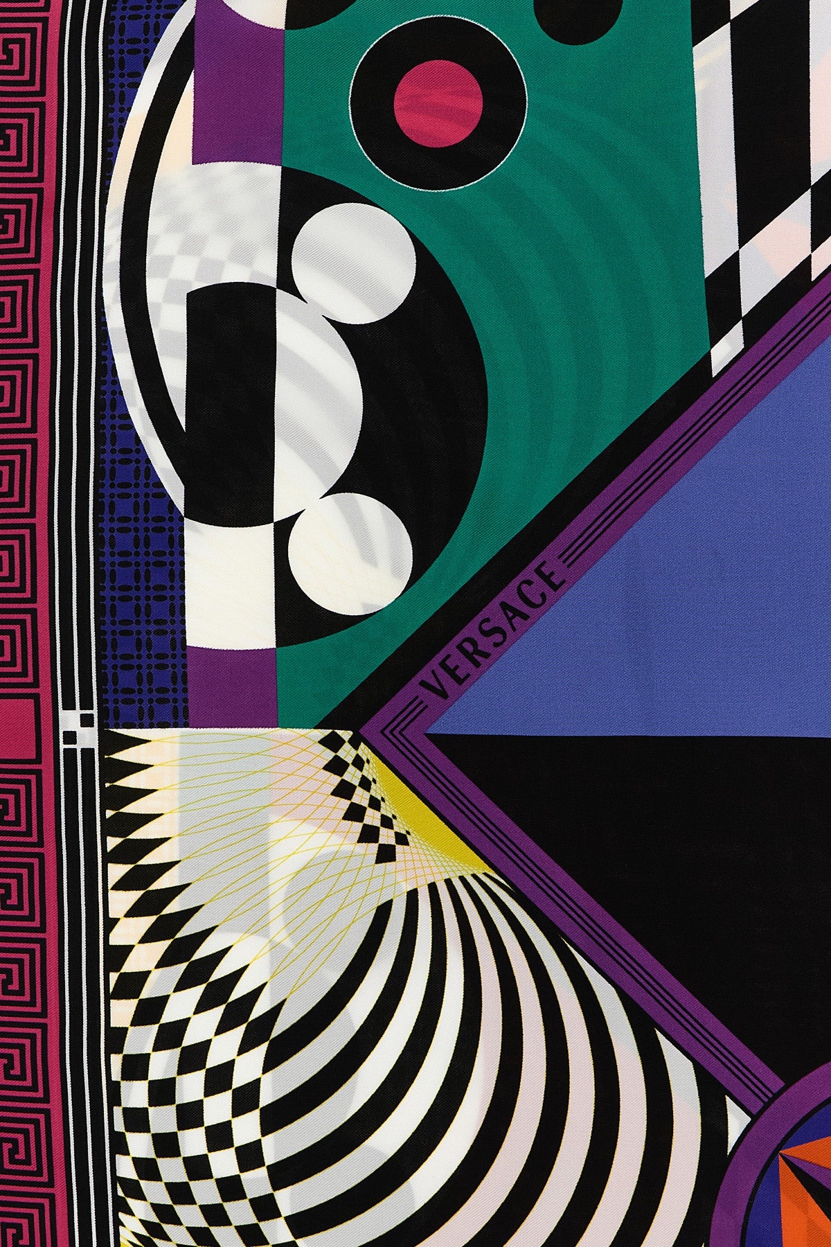 the versace 90x90 silk twill bio theatre print scarf defines the maisons aesthe