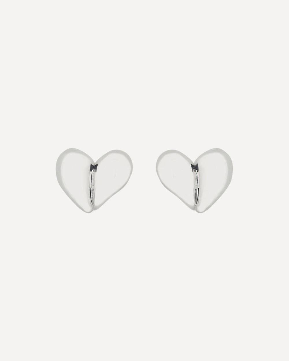 Bottega Veneta Heart-shaped Earrings Silver