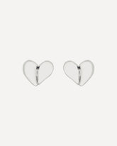 Bottega Veneta Heart-shaped Earrings Silver