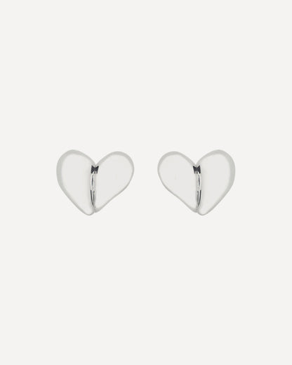 Bottega Veneta Heart-shaped Earrings Silver
