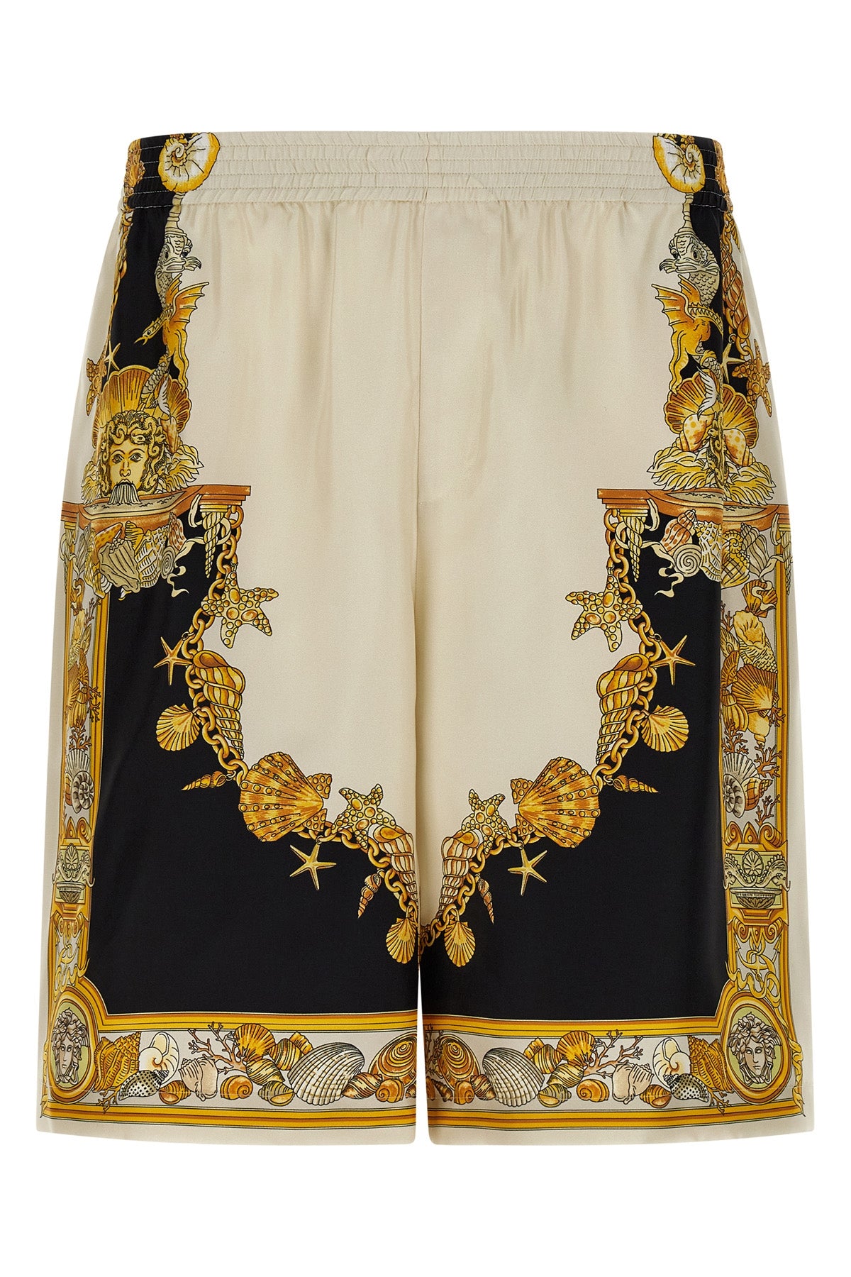 bermuda shorts in silk twill