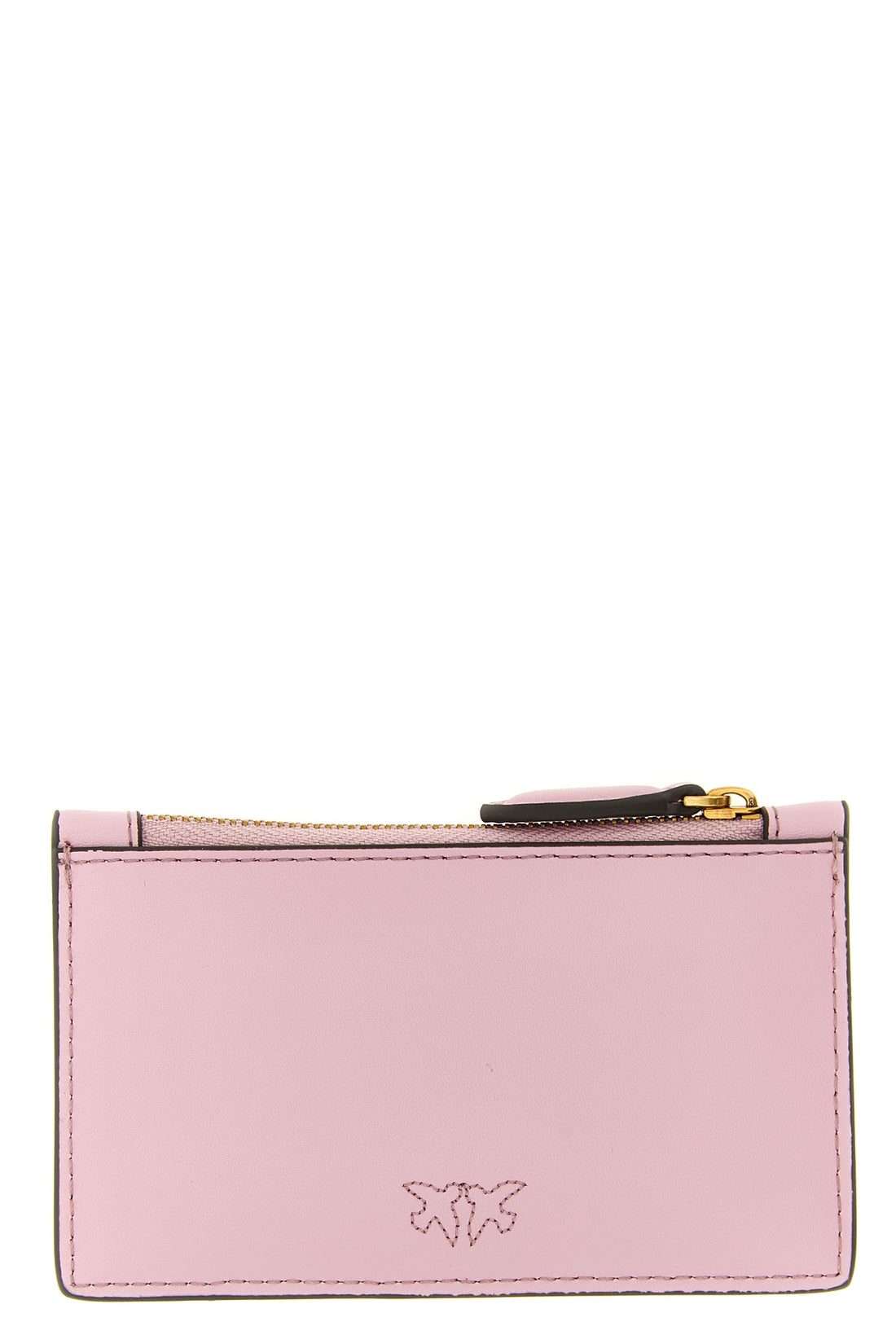 PINKO OS airone silk leather card holder