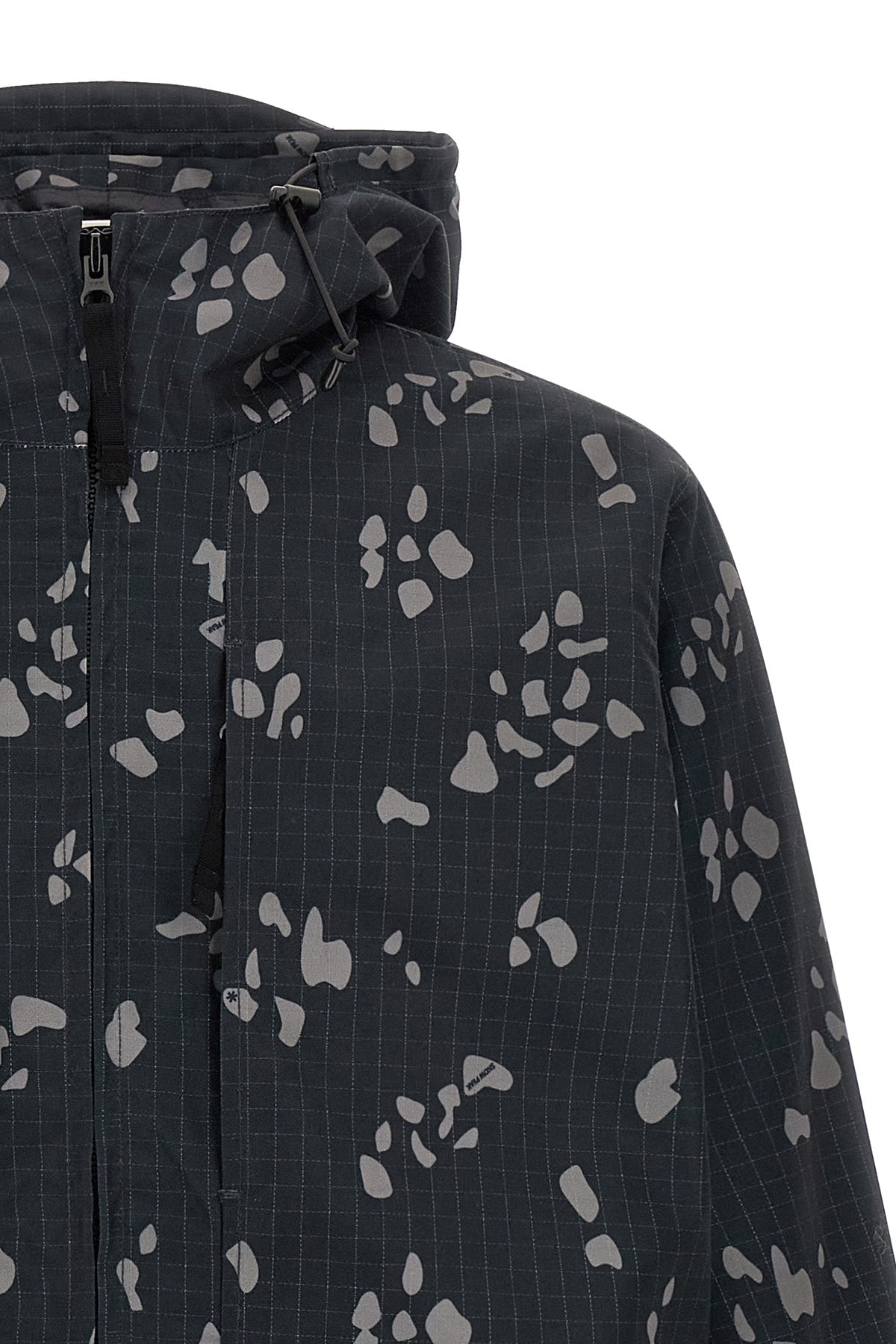the snow peak reflective night camo hooded jacket