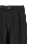 the black snow peak trousers in technical taffeta and wool