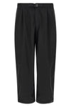 the black snow peak trousers in technical taffeta and wool