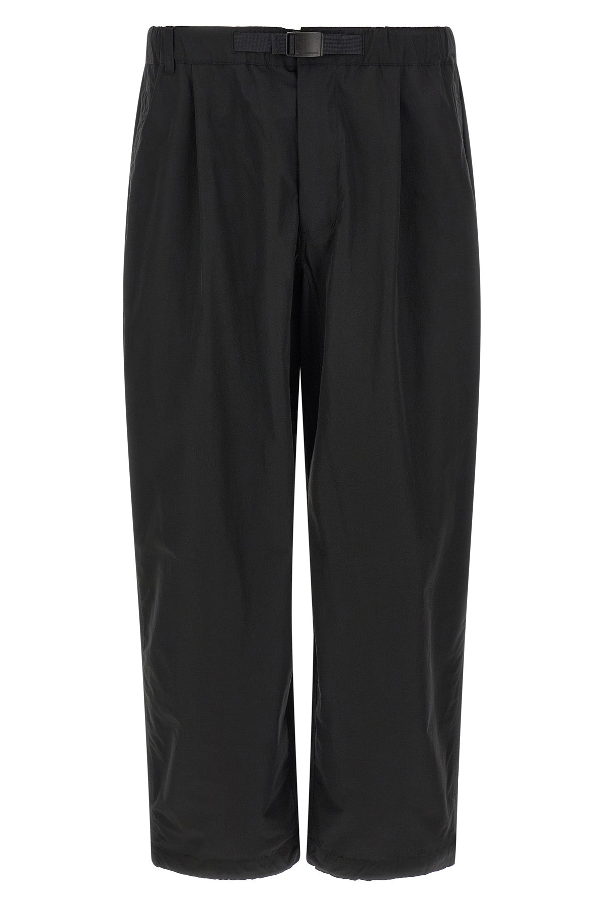 the black snow peak trousers in technical taffeta and wool