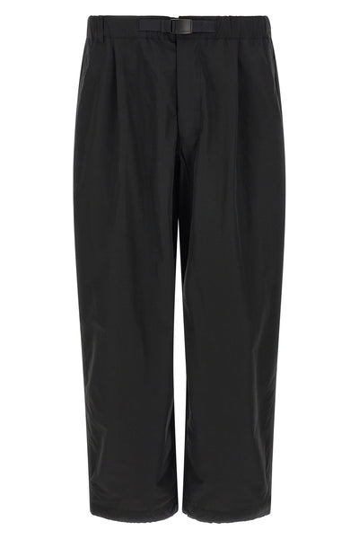 the black snow peak trousers in technical taffeta and wool