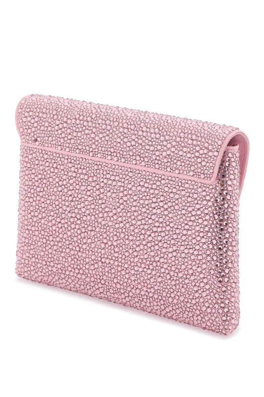 la medusa envelope clutch with crystals