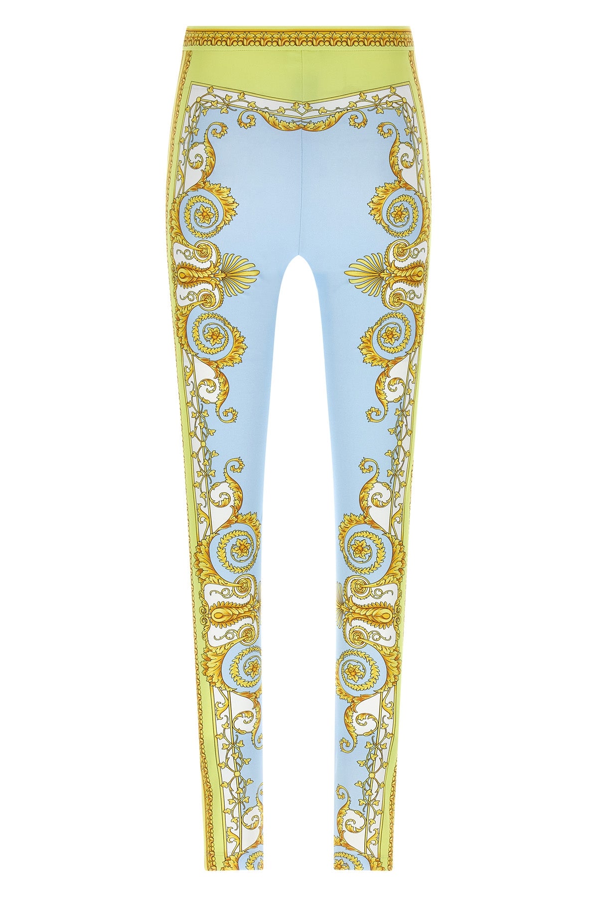 all-over spring barocco print matt lycra leggings