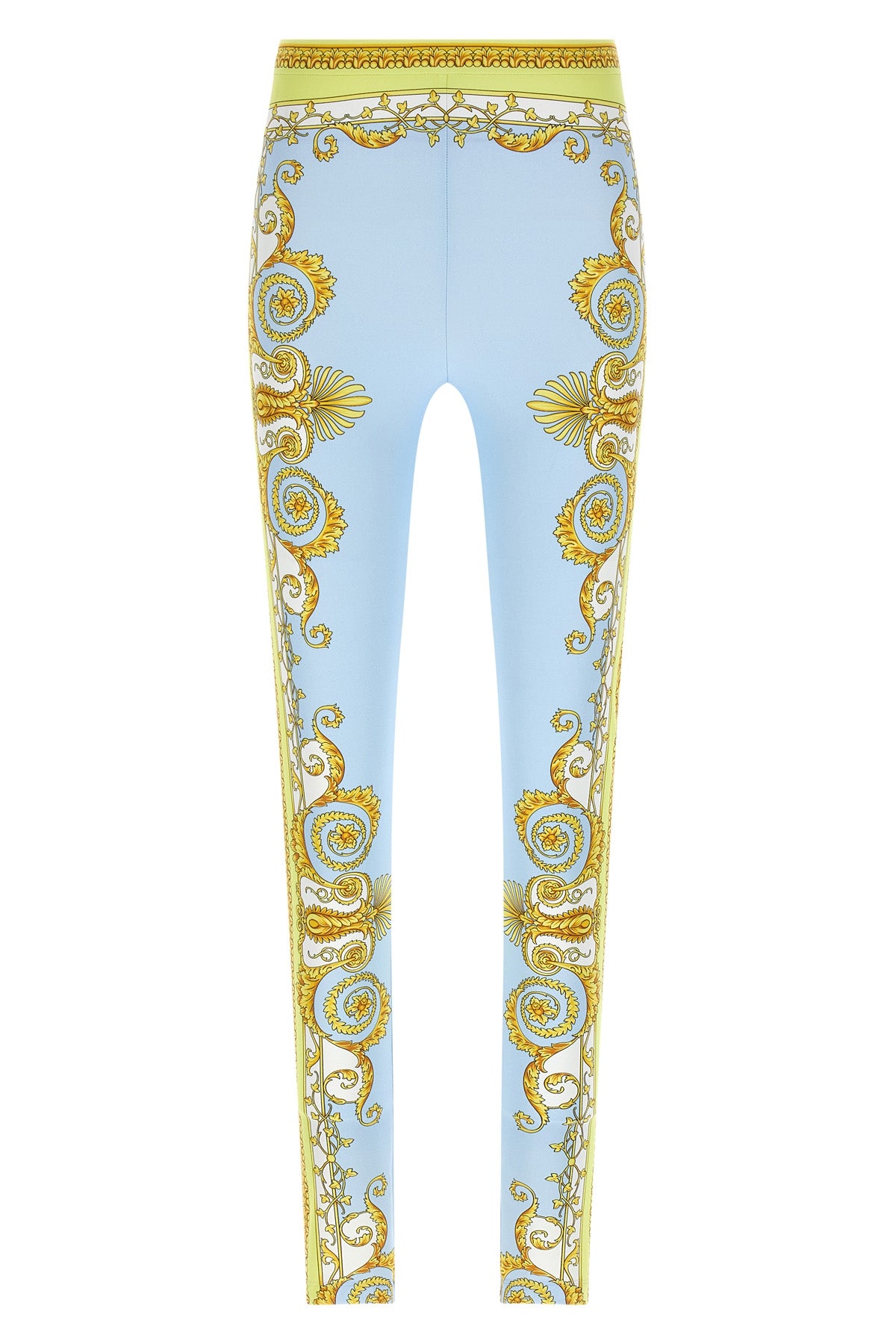 all-over spring barocco print matt lycra leggings