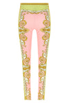 all-over spring barocco print matt lycra leggings