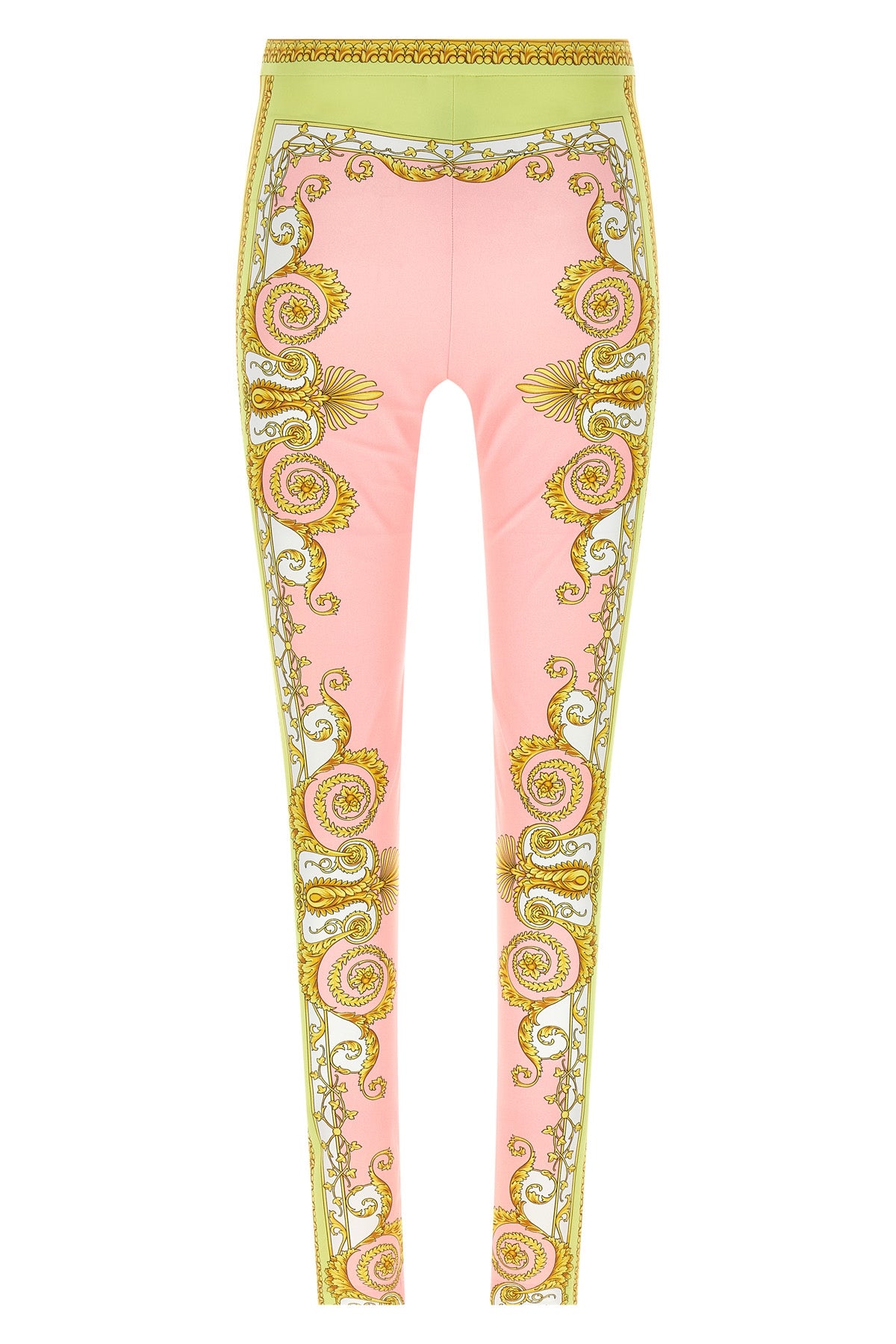 all-over spring barocco print matt lycra leggings
