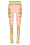 all-over spring barocco print matt lycra leggings