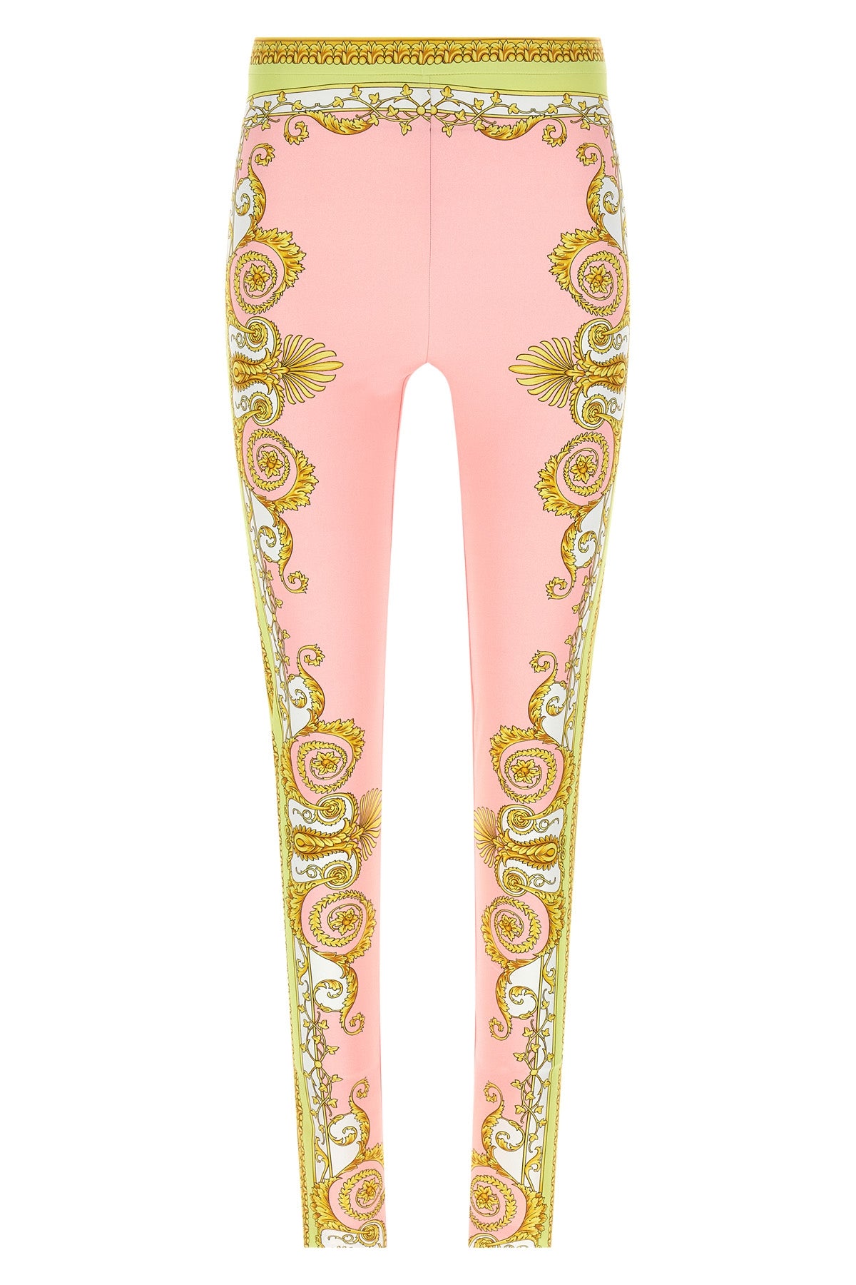 all-over spring barocco print matt lycra leggings