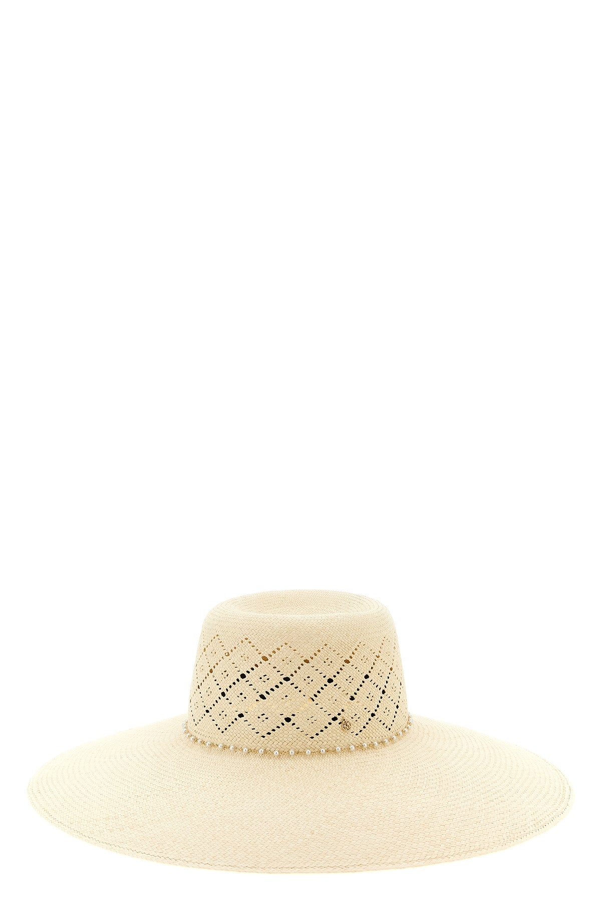 blanche hat in natural panama straw