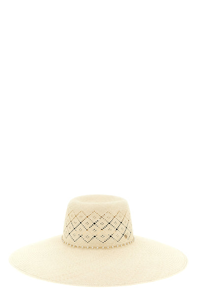 blanche hat in natural panama straw