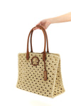 large raffia shopping bag