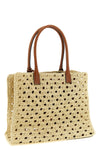large raffia shopping bag